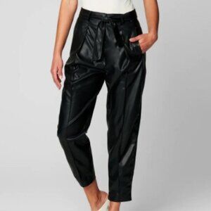 Blanc NYC Women's Off The Record Trouser Black Vegan Leather Pant - 30